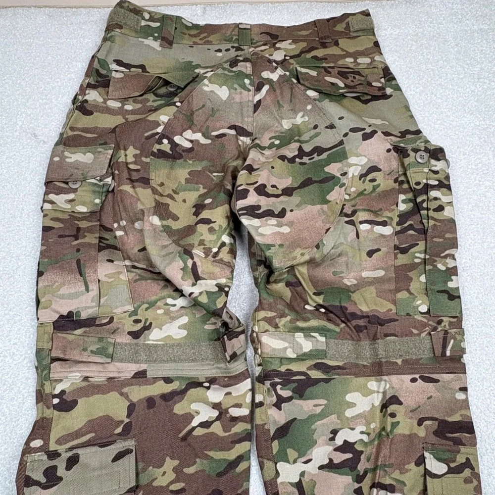 Army Combat Pants Mens Lg Long Flame Resistant Camo Cargo Knee Pad Slot Military